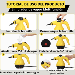🧼✨ Limpia a fondo tu hogar sin químicos - Limpiador a Vapor Multifunción