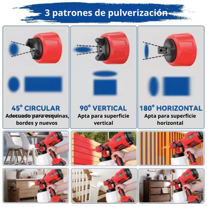 Pistola pintura inalambrica tasbel 2 baterias - Renueva tu Hogar en Menos Tiempo