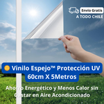 Ahorro Energético y Menos Calor sin Gastar en Aire Acondicionado - 🌞 Vinilo Espejo™ Protección UV 60cm X 5Metros