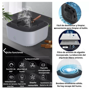 Cenicero Purificador De Aire Anti Humo