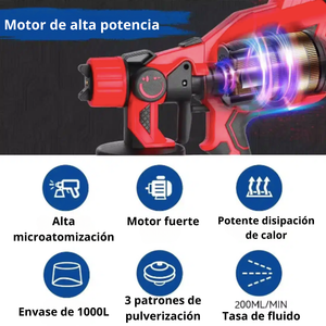 Pistola pintura inalambrica tasbel 2 baterias - Renueva tu Hogar en Menos Tiempo
