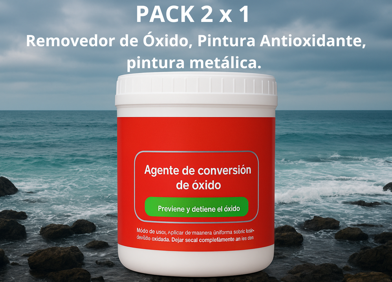 Protege tus metales del óxido en zonas húmedas y costeras 2 x 1 (2 Tarros de 300g c/u)