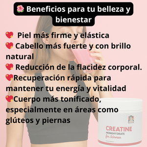 🌸 Belleza que empieza desde dentro - Creatina + Colágeno para Mujeres