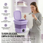 Lava tu ropa en cualquier lugar - Mini Lavadora Con Centrifugado