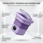 Lava tu ropa en cualquier lugar - Mini Lavadora Con Centrifugado
