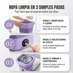Lava tu ropa en cualquier lugar - Mini Lavadora Con Centrifugado