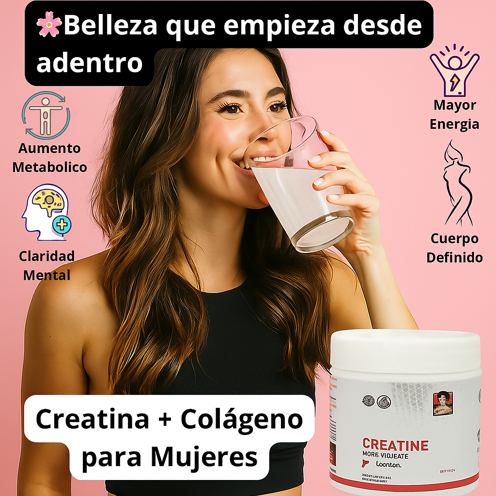 🌸 Belleza que empieza desde dentro - Creatina + Colágeno para Mujeres