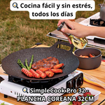 🍳 SimpleCook Pro 32 - Cocina fácil y sin estrés, todos los días - PLANCHA COREANA 32CM