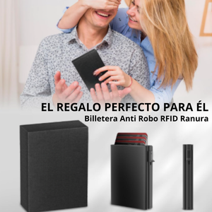 El Regalo Perfecto Para Él - Billetera Anti Robo RFID Ranura