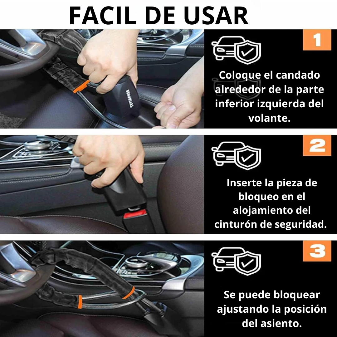 TRABA VOLANTE AL CINTURON DE SEGURIDAD