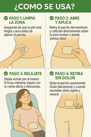 PARCHES ALIVIO DOLOR CIÁTICA 2x1 (16 PARCHES) - Mantén tu productividad en la pega!!!