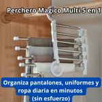 👕 ¿Poco tiempo y mucho desorden en el closet? - Perchero Magico Multi Percha 5 en 1