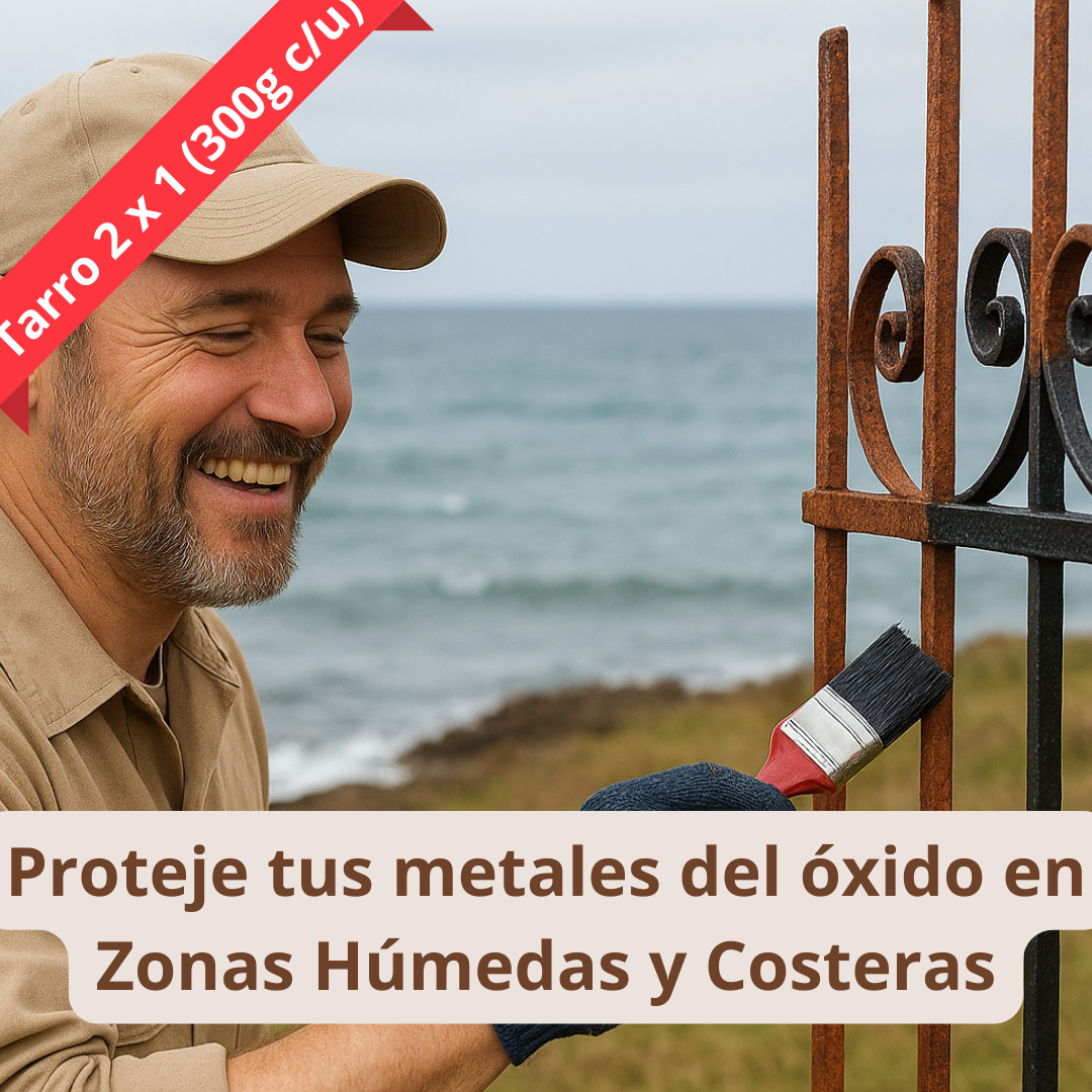 Protege tus metales del óxido en zonas húmedas y costeras 2 x 1 (2 Tarros de 300g c/u)
