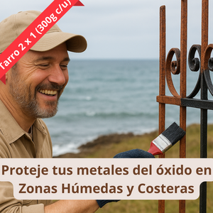 Protege tus metales del óxido en zonas húmedas y costeras 2 x 1 (2 Tarros de 300g c/u)