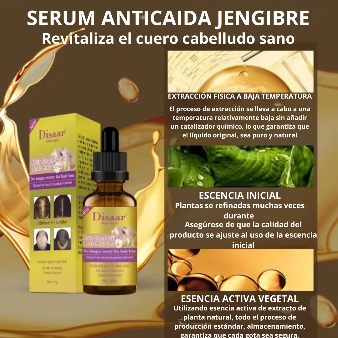 PACK SHAMPOO Y SERUM ANTICAIDA JENGIBRE