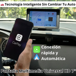 🚗 AutoSmart Go, Pantalla Multimedia Universal HD 7" - Tecnología inteligente sin cambiar tu auto